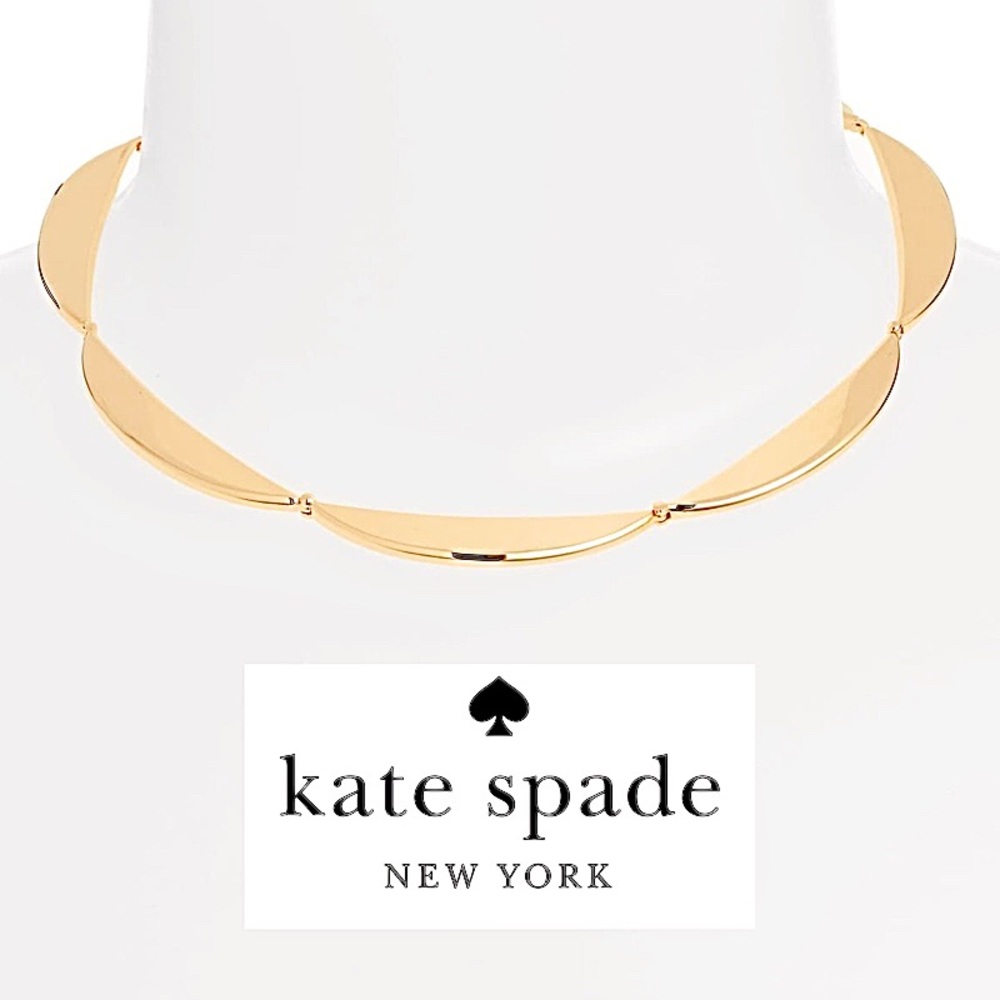 NWT Kate Spade Sliced Scallop Collar Necklace - Picture 3 of 3